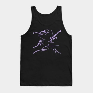 Digital Lavender Bowmen Minimalist Paleolithic Cave Art Bow Fight Tank Top